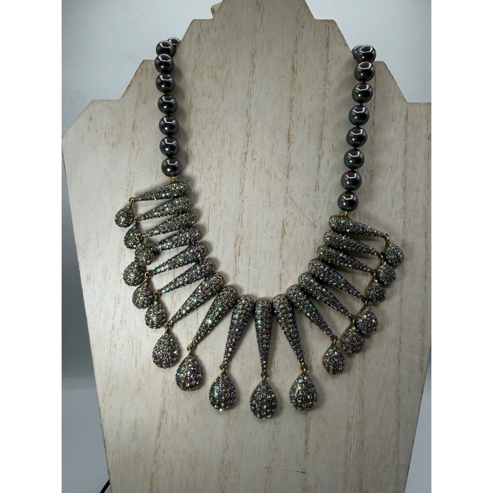 Heidi D. INFINITE‎ GLAMOUR  Pave' Crystal  Paradise Shine Necklace RARE Retired
